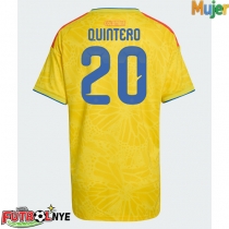 Camiseta Colombia Juan Fernando Quintero #20 Primera Equipación para mujer Mundial 2026 manga corta